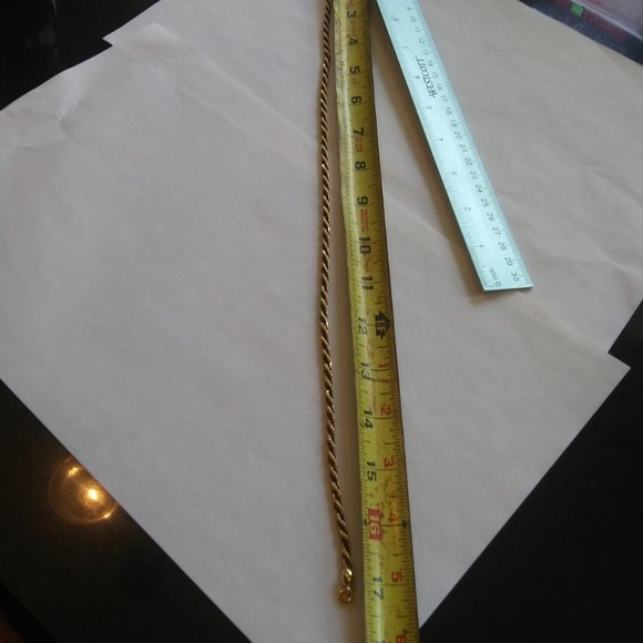 Vintage Trifari TM gold and black twist rope style necklace - Picture 13 of 16